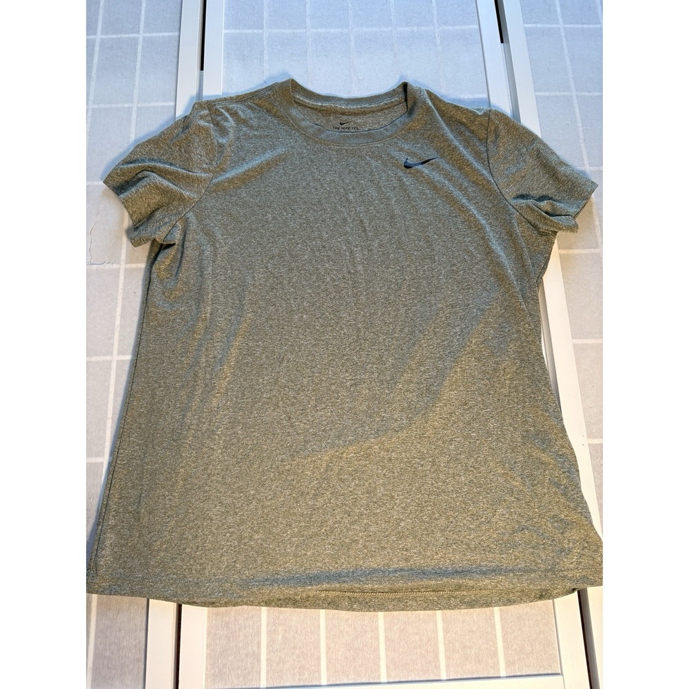 Nike Mens XL Dark Gray Dri-Fit Short Sleeve Swoosh T-Shirt Training Tee